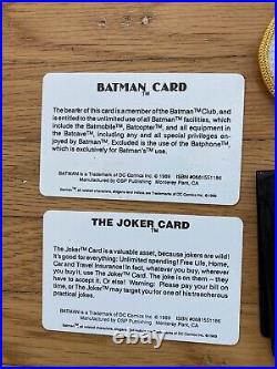 1989 Batman Joker Credit Cards Vintage Extremely Rare (set 4) wallet patch lot