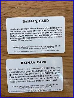 1989 Batman Joker Credit Cards Vintage Extremely Rare (set 4) wallet patch lot