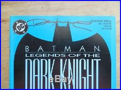 1989 Batman Legends Of The Dark Knight # 1 All 4 Covers Signed Denny O'neil, Poa