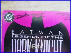 1989 Batman Legends Of The Dark Knight # 1 All 4 Covers Signed Denny O'neil, Poa