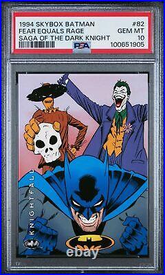 1994 Skybox Batman Saga Of The Dark Knight Pop 1 Fear Equals Rage #82 Psa 10