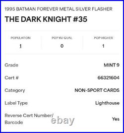 1995 Batman Forever Metal Silver Flasher #35 The Dark Knight PSA 9 POP 1