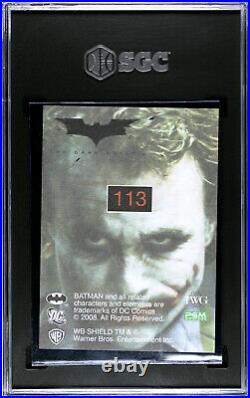 2008 DC/WB The Dark Knight JOKER SGC 10 GEM Mint Pop 1 Heath Ledger RC #113