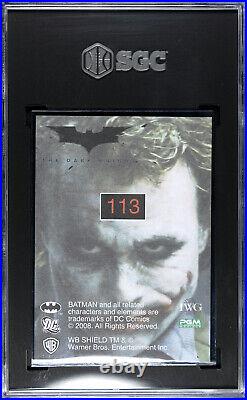 2008 DC/WB The Dark Knight JOKER SGC 9.5 Mint + Pop 2 Heath Ledger RC #113