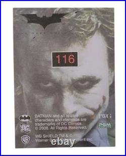 2008 Heath Ledger Rookie The Dark Knight Movie Poster Card # 116