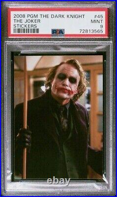 2008 PGM The Dark Knight JOKER #45 PSA 9 Mint Pop 1 Heath Ledger Rookie Card RC