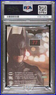 2008 PGM The Dark Knight JOKER #77 PSA 9 Mint Refractor Heath Ledger Rookie Pop3