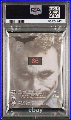 2008 PGM The Dark Knight JOKER #86 PSA 10 Gem Pop 2 Heath Ledger Rookie Card RC