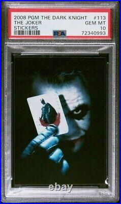 2008 PGM The Dark Knight JOKER PSA 10 #113 Movie Poster Heath Ledger RC Rookie