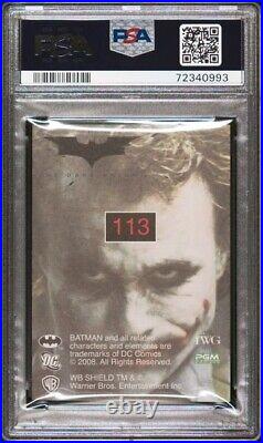 2008 PGM The Dark Knight JOKER PSA 10 #113 Movie Poster Heath Ledger RC Rookie