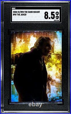 2008 WB/DC The Dark Knight JOKER SGC 8.5 Rookie Refractor Pop 3 Heath Ledger RC