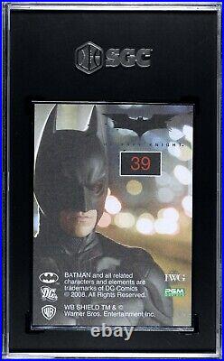 2008 WB/DC The Dark Knight JOKER SGC 9 Mint Refractor Heath Ledger Rookie Pop 3