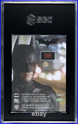 2008 WB/DC The Dark Knight JOKER SGC 9 Mint Refractor Pop 2 Heath Ledger Rookie