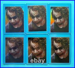 (6) 2008 PGM The Dark Knight Batman JOKER #77 Refractor Heath Ledger Iconic RC