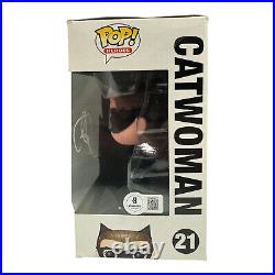 Anne Hathaway Signed Auto Catwoman Funko Pop 21 Beckett The Dark Knight Rises