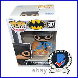 Anne Hathaway Signed Auto Catwoman Funko Pop 507 Beckett The Dark Knight Rises