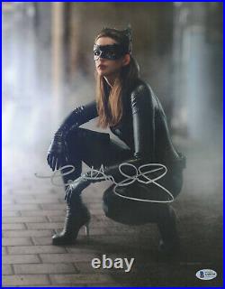 Anne Hathaway The Dark Knight Rises Signed Autograph 11x14 Photo Beckett Bas 1