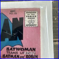 BATMAN #126 1959 KEY 1st FIREFLY TED CARSON BATWOMAN LIGHTHOUSE GD/VG HTF