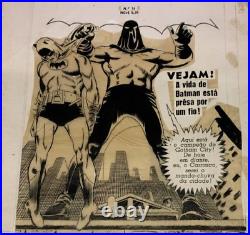 BATMAN DARK KNIGHT The 70's Version of Bane COVER ORIGINAL ART WORK Year 1967