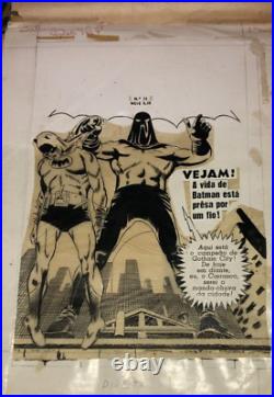 BATMAN DARK KNIGHT The 70's Version of Bane COVER ORIGINAL ART WORK Year 1967