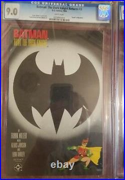 BATMAN THE DARK KNIGHT RETURNS CGC Full series 1-4 Grade 8-9.2