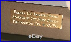 Batman Animated series original production cel & BG Legends of the Dark Knight