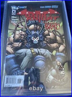 Batman Dark Knight New 52 #6 Bane SS CGC 9.8 Signed By David Finch