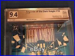 Batman Legends Of The Dark Knight #10! Signed Bob Kane PGX 9.4 (Like CGC / CBCS)
