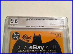 Batman Legends of the Dark Knight #1 PGX 9.6 (Like CGC) Signed By Bob Kane