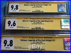 Batman Legends of the Dark Knight #21-23 set -DC CGC SS 9.8 9.6 -Sig by Sears
