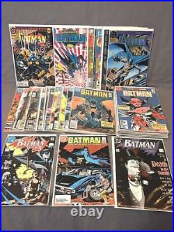 Batman Lot Of 38 Books #401-501 80s-90s Post-Crisis 1st Tim Drake Robin