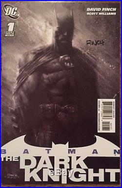 Batman The Dark Knight 1 David Finch Autographed LIMITED SKETCH VARIANT NM