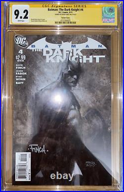 Batman The Dark Knight #4 SS CGC 9.2 David Finch Signed 125 Variant Cover NM+