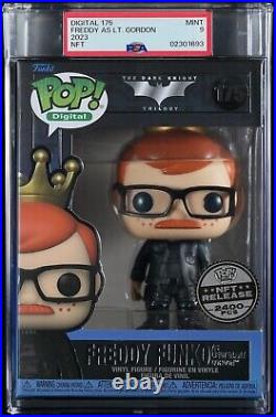 Batman The Dark Knight Freddy Funko as Lt. Gordon Funko Pop! Digital PSA 9 MINT