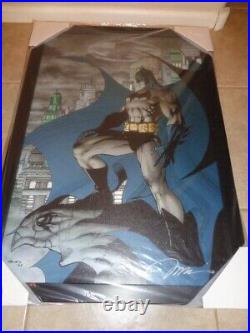 Batman The Dark Knight Knightwatch Giclee Canvas A/P #7/25 Signed Jim Lee Framed