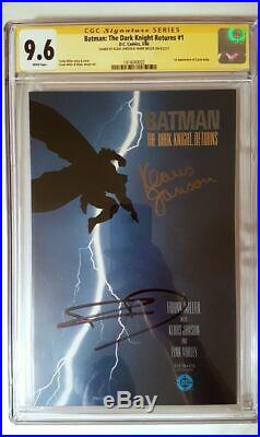 Batman The Dark Knight Returns 1 Cgc 9.6 Ss X2 Signed Frank Miller Klaus Janson