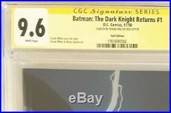 Batman The Dark Knight Returns #1 (cgc 9.6) Foil Virgin Cover Signed F. Miller