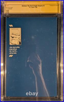 Batman The Dark Knight Returns 3 Death Of The Joker Cgc Ss 9.6 Signed Miller