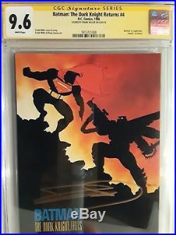 Batman The Dark Knight Returns #4 (cgc 9.6) 1986 Signed By Frank Miller