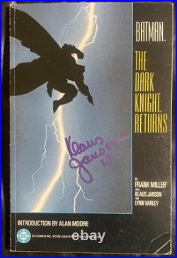 Batman The Dark Knight Returns Paperback SIGNED Klaus Janson