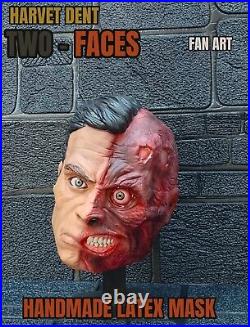Batman. Two Face Latex Mask Handmade Fan art Arkham knight Version