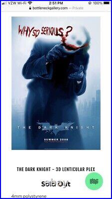 Bottleneck Gallery The Dark Knight Joker Lenticular Plex 4mm Poster /550