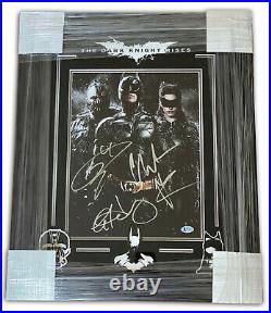 Christian Bale Anne Hathaway Tom Hardy Signed Framed The Dark Knight Rises 11x14