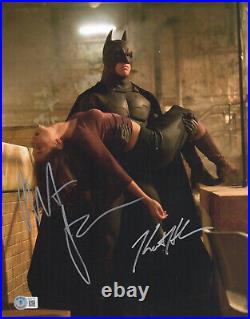 Christian Bale Katie Holmes The Dark Knight Signed Auto 11x14 Photo Bas Beckett