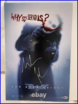 Christian Bale Signed 12x18 The Dark Knight Photo Batman Auto Beckett Bas Coa