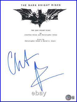 Christian Bale Signed Autograph The Dark Knight Rises Full Script Beckett Bas