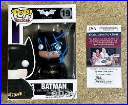 Christian Bale Signed DC Batman Dark Knight Trilogy Funko Pop! #19 With JSA COA