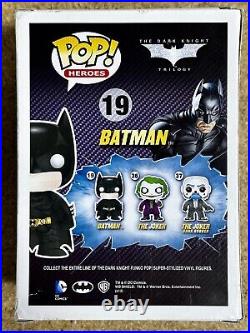 Christian Bale Signed DC Batman Dark Knight Trilogy Funko Pop! #19 With JSA COA