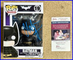 Christian Bale Signed DC Batman Dark Knight Vaulted Funko Pop! #19 With JSA COA