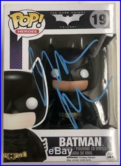 Christian Bale Signed The Dark Knight Funko Figure Batman Autograph Beckett Coa
